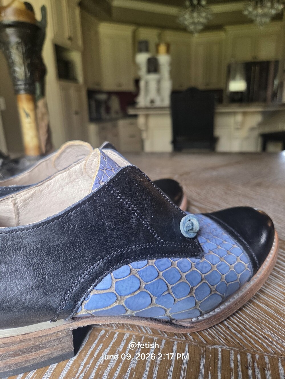 Freebird Mabel Leather Croc Embossed Slip On Shoes Designer Handmade #90 - Picture 16 of 16